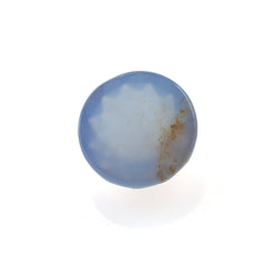 CHALCEDONY PARIABA (BLUE GREEN)(OPAQUE) LOTUS ROUND CAB 8.00X8.00 MM 1.83 CTS