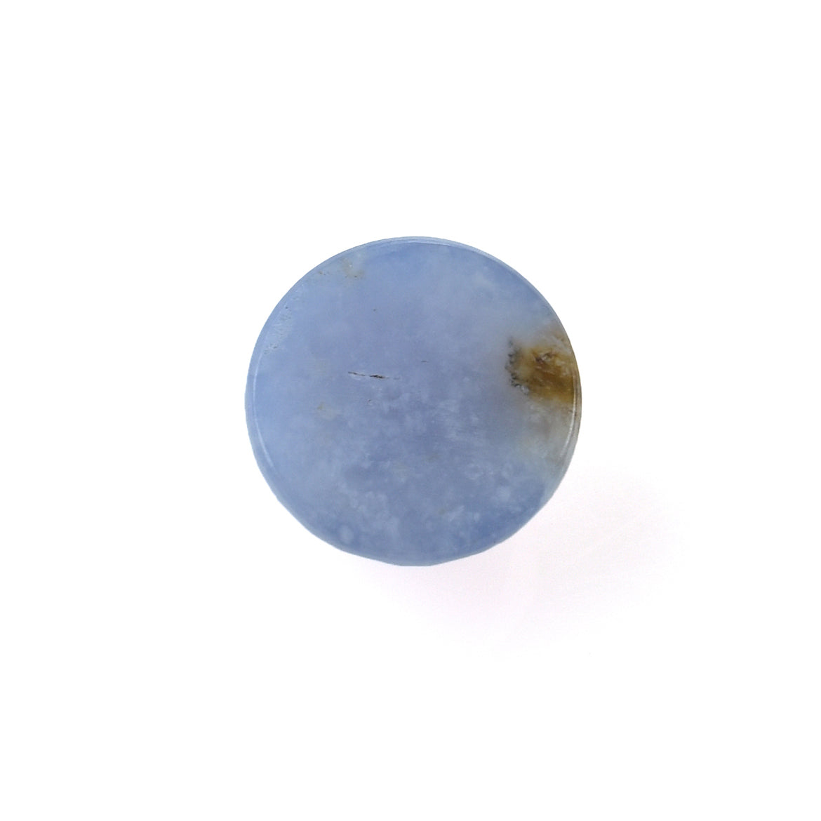 CHALCEDONY PARIABA (BLUE GREEN)(OPAQUE) LOTUS ROUND CAB 10.00X10.00 MM 3.33 CTS