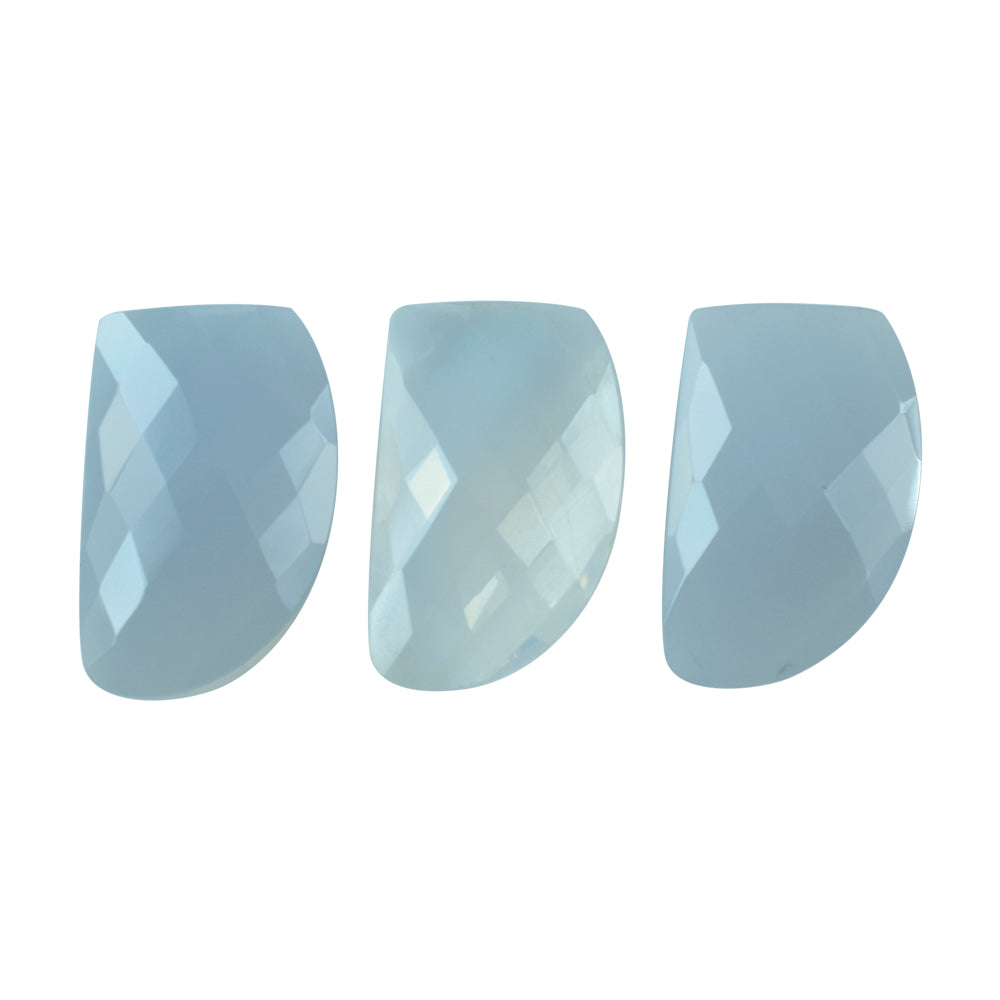 NATURAL CHALCEDONY BRIOLETTE FANCY SHAPE 22X14MM 11.15 Cts.