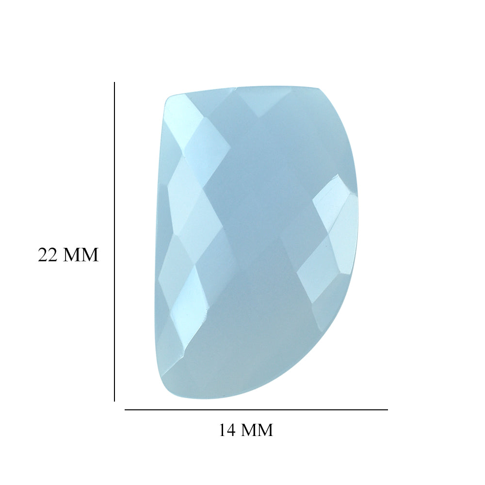 NATURAL CHALCEDONY BRIOLETTE FANCY SHAPE 22X14MM 11.15 Cts.