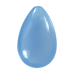 NATURAL CHALCEDONY LENTIL PEAR (HALF DRILL) 23X15MM 16.16 Cts.