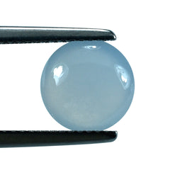 NATURAL CHALCEDONY LENTIL ROUND 9MM 2.27 Cts.