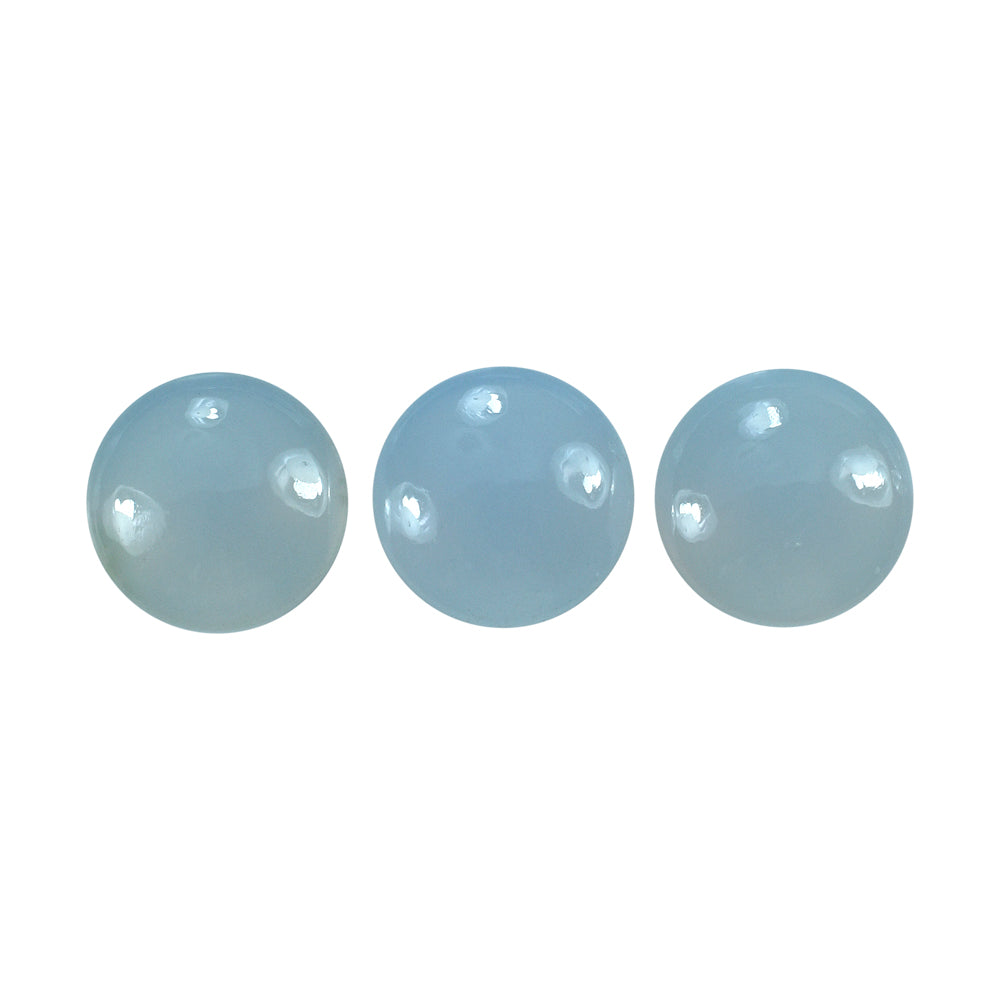 NATURAL CHALCEDONY LENTIL ROUND 9MM 2.27 Cts.