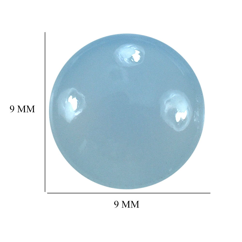 NATURAL CHALCEDONY LENTIL ROUND 9MM 2.27 Cts.