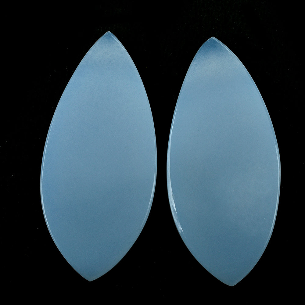 NATURAL CHALCEDONY MARQUISE PLATES 48X22MM 28.17 Cts.