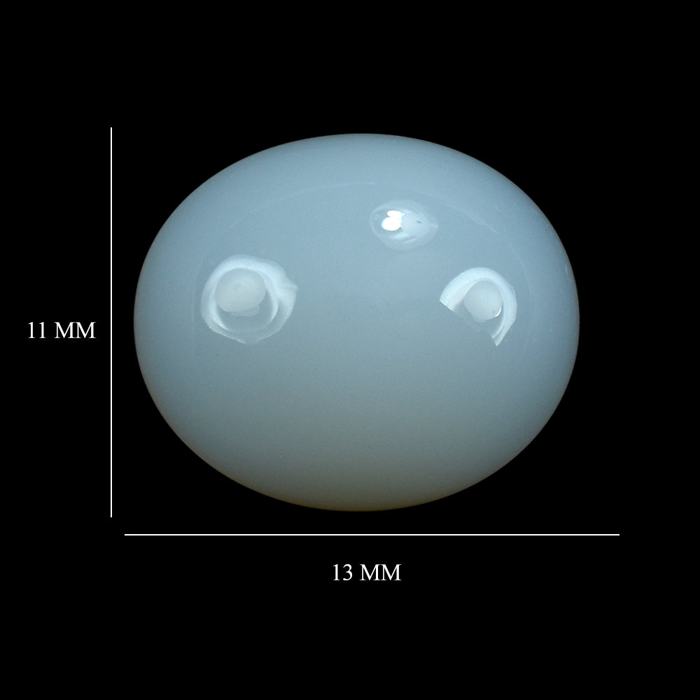 NATURAL CHALCEDONY OVAL CAB 13X11MM 6.28 Cts.