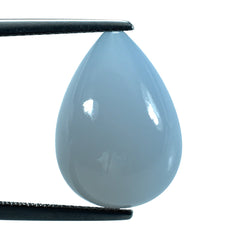 NATURAL CHALCEDONY PLAIN DROPS (HALF DRILL) 18X13MM 19.80 Cts.