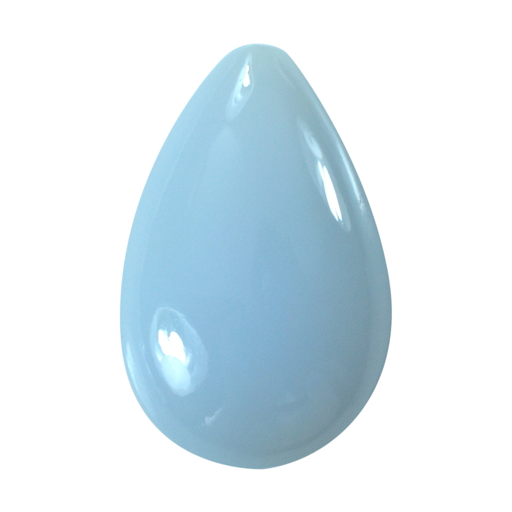 NATURAL CHALCEDONY LENTIL PEAR (HALF DRILL) 23X15MM 16.30 Cts.