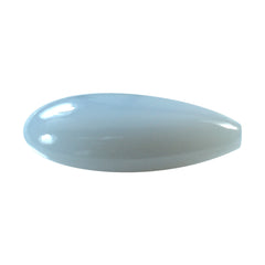 NATURAL CHALCEDONY LENTIL PEAR (HALF DRILL) 23X15MM 16.30 Cts.