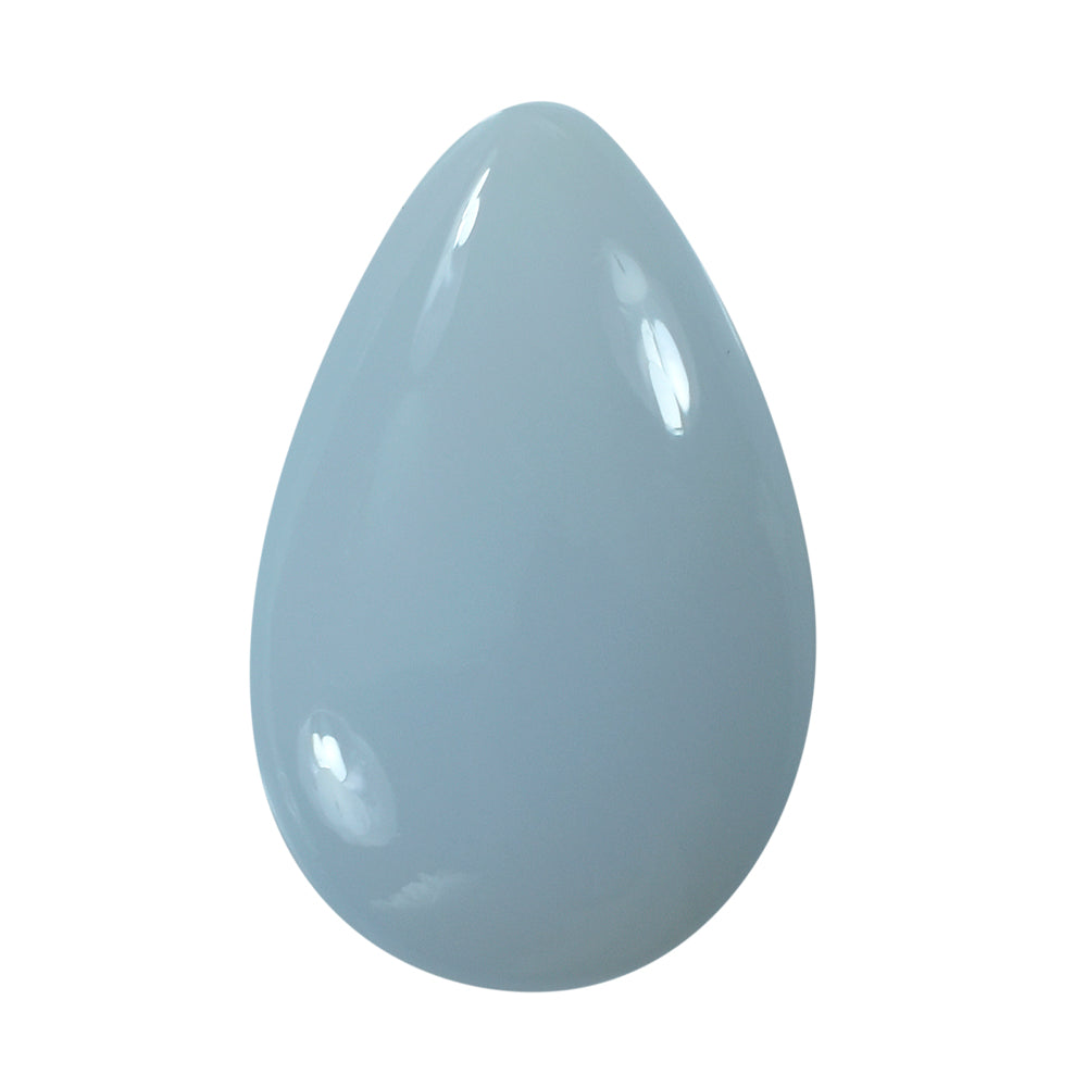 NATURAL CHALCEDONY LENTIL PEAR (HALF DRILL) 23X15MM 16.30 Cts.
