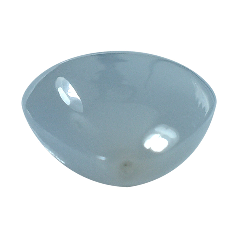 NATURAL CHALCEDONY LENTIL PEAR (HALF DRILL) 23X15MM 16.30 Cts.