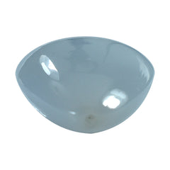 NATURAL CHALCEDONY LENTIL PEAR (HALF DRILL) 23X15MM 16.30 Cts.