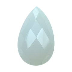 NATURAL CHALCEDONY CHECKER PEAR CAB 13X8MM 2.45 Cts.