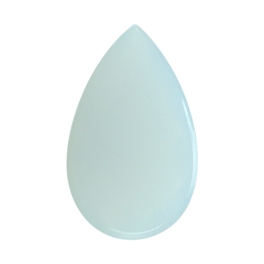 NATURAL CHALCEDONY CHECKER PEAR CAB 13X8MM 2.45 Cts.