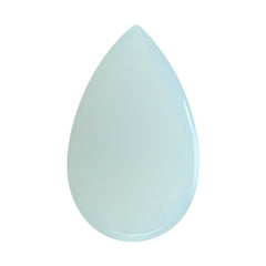 NATURAL CHALCEDONY CHECKER PEAR CAB 13X8MM 2.45 Cts.