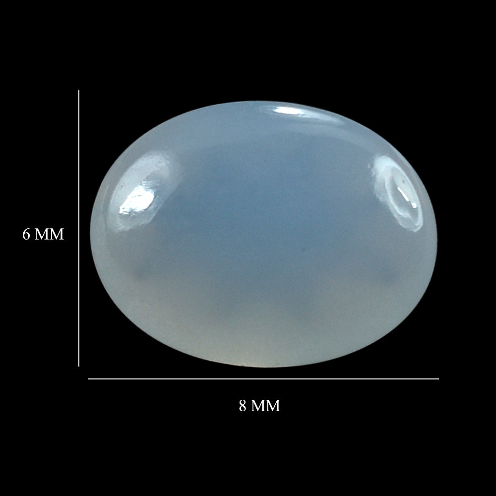 NATURAL CHALCEDONY BUFFTOP OVAL 8X6MM 1.09 Cts.