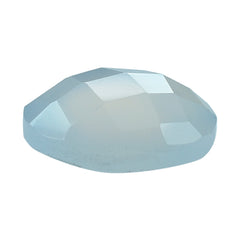 NATURAL CHALCEDONY CHECKER ROUND CAB 10.50MM 2.80 Cts.