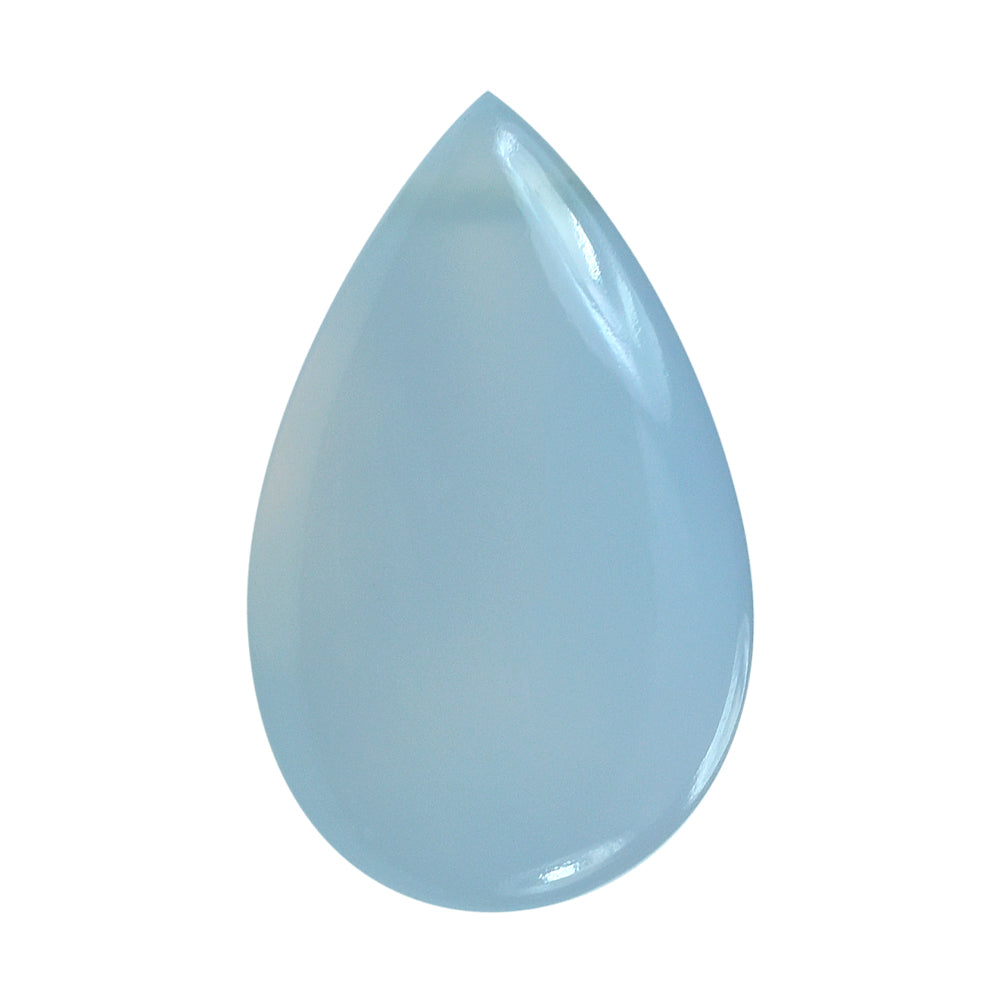 NATURAL CHALCEDONY BUFFTOP PEAR (FULL DRILL) 18X11MM 8.33 Cts.