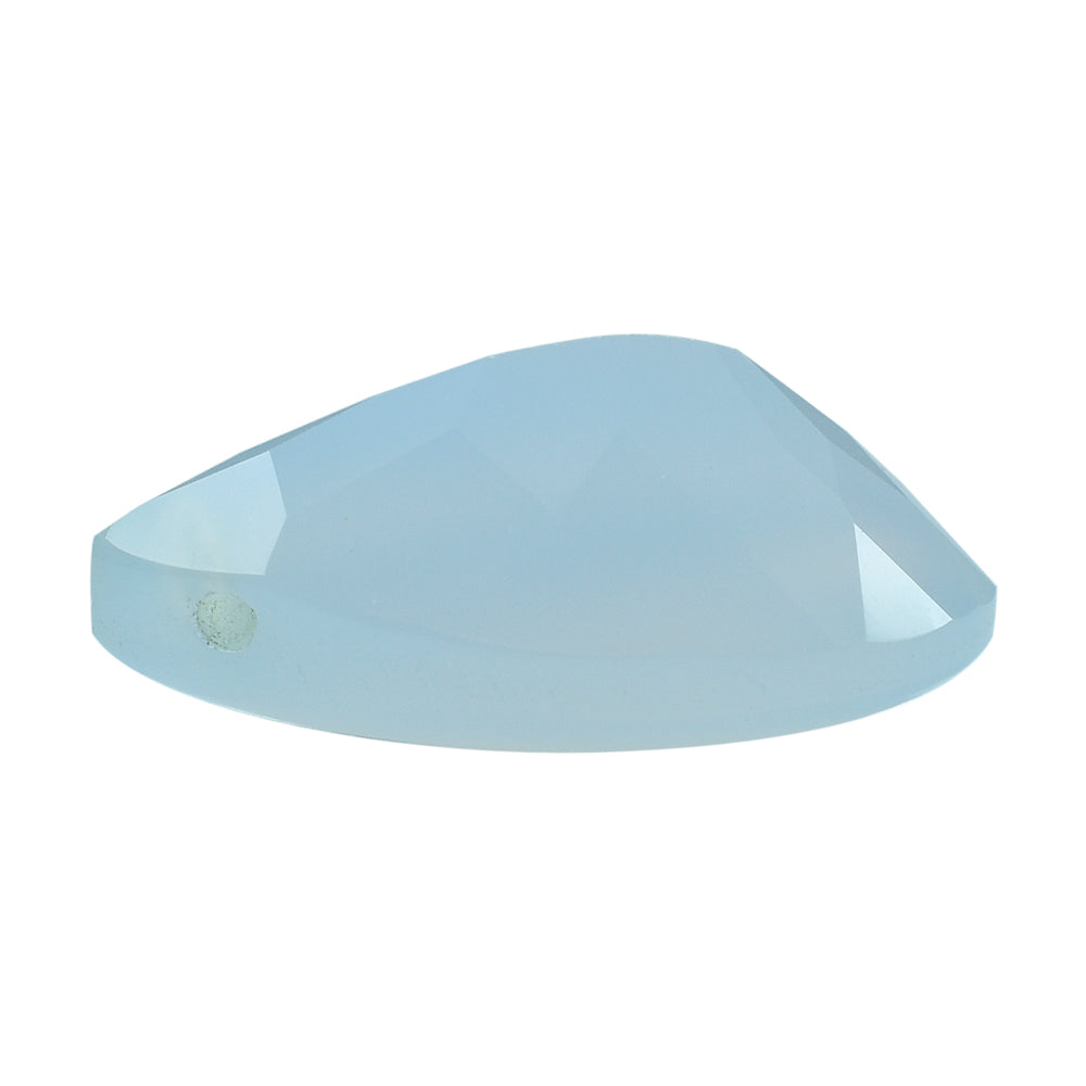 NATURAL CHALCEDONY BUFFTOP PEAR (FULL DRILL) 18X11MM 8.33 Cts.