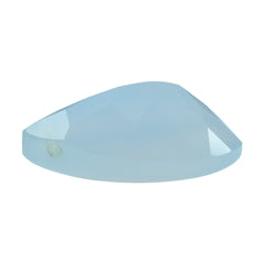 NATURAL CHALCEDONY BUFFTOP PEAR (FULL DRILL) 18X11MM 8.33 Cts.