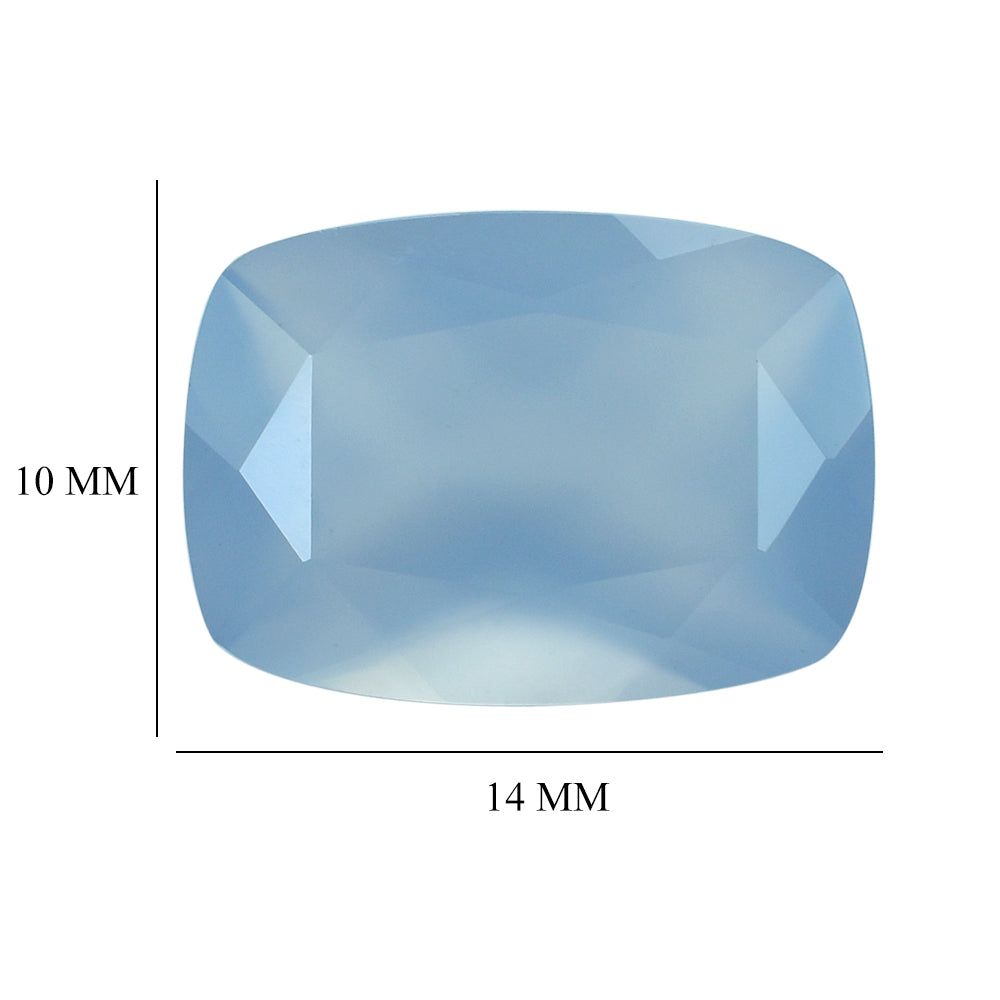 NATURAL CHALCEDONY CUT CUSHION 14X10MM 5.75 Cts.