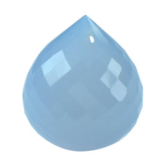 NATURAL CHALCEDONY FACETED DROPS (FULL DRILL) 18X16MM 27.90 Cts.