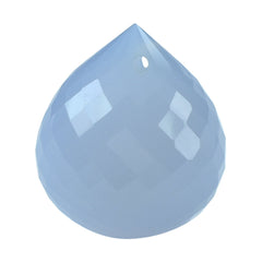 NATURAL CHALCEDONY FACETED DROPS (FULL DRILL) 18X16MM 27.90 Cts.