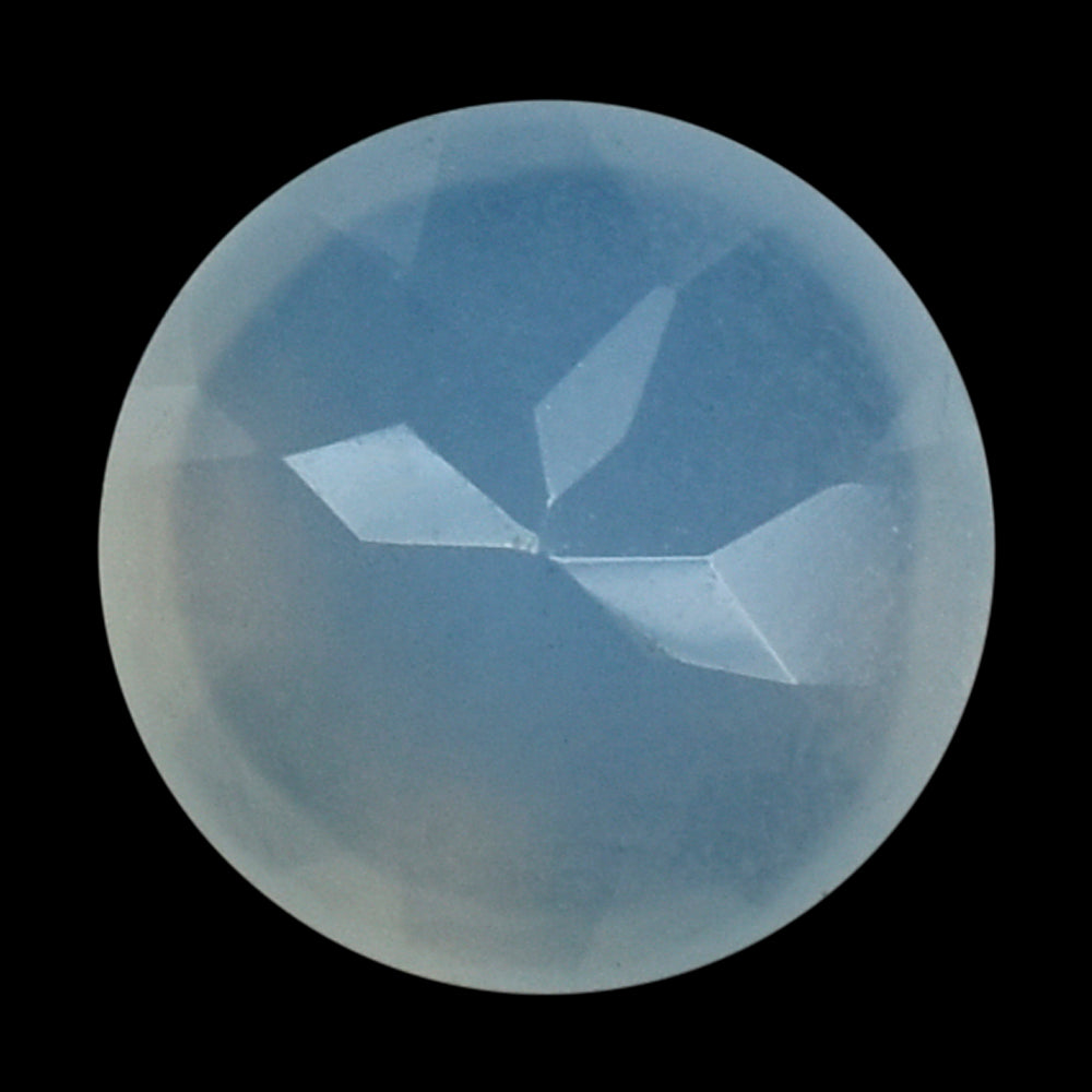 NATURAL CHALCEDONY BUFFTOP ROUND 6.70MM 0.88 Cts.
