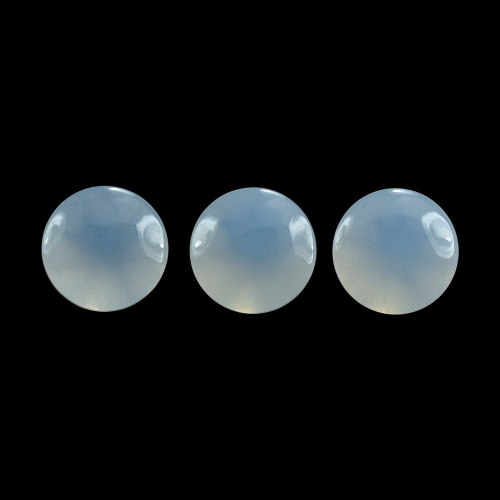 NATURAL CHALCEDONY BUFFTOP ROUND 6.70MM 0.88 Cts.