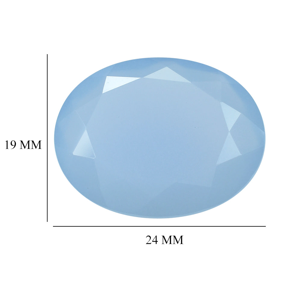 NATURAL CHALCEDONY CUT OVAL 24X19MM 23.36 Cts.
