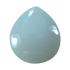 NATURAL CHALCEDONY PEAR CAB 18X16MM 6.72 Cts.