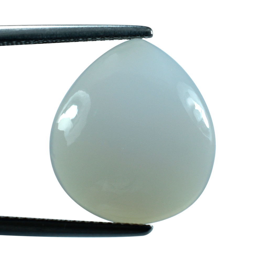 NATURAL CHALCEDONY PEAR CAB 18X16MM 6.72 Cts.