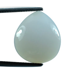 NATURAL CHALCEDONY PEAR CAB 18X16MM 6.72 Cts.
