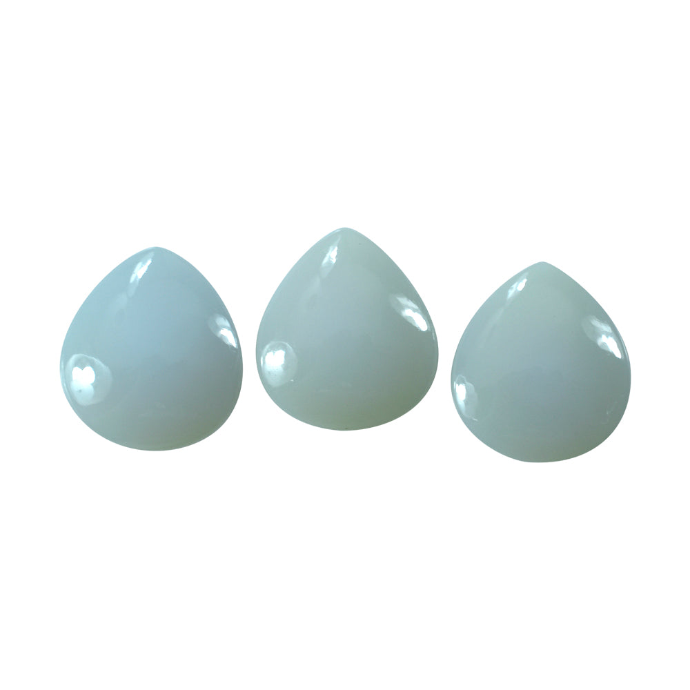 NATURAL CHALCEDONY PEAR CAB 18X16MM 6.72 Cts.