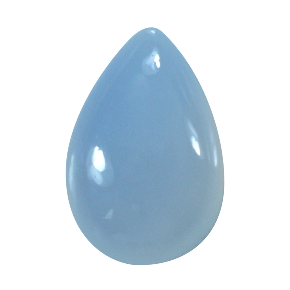 NATURAL CHALCEDONY PEAR CAB 15X10MM 6.40 Cts.