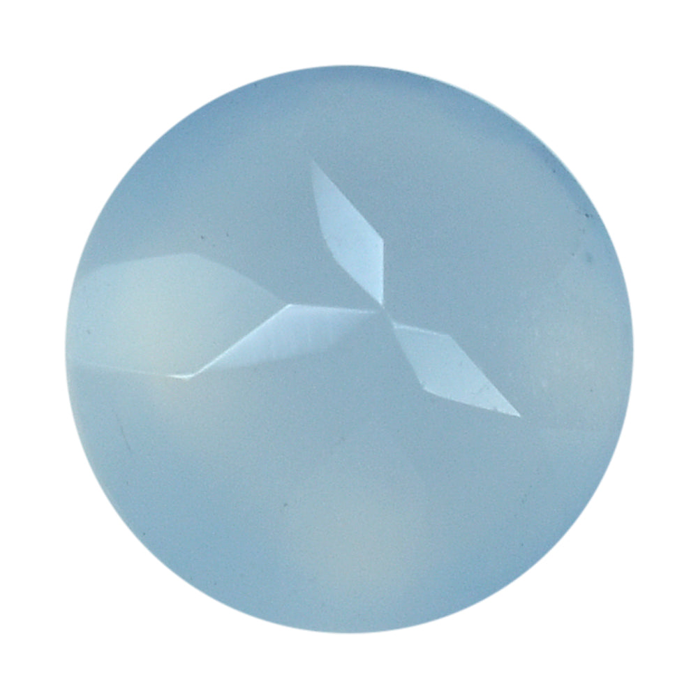 NATURAL CHALCEDONY BUFFTOP ROUND 7 MM 1.05 Cts.