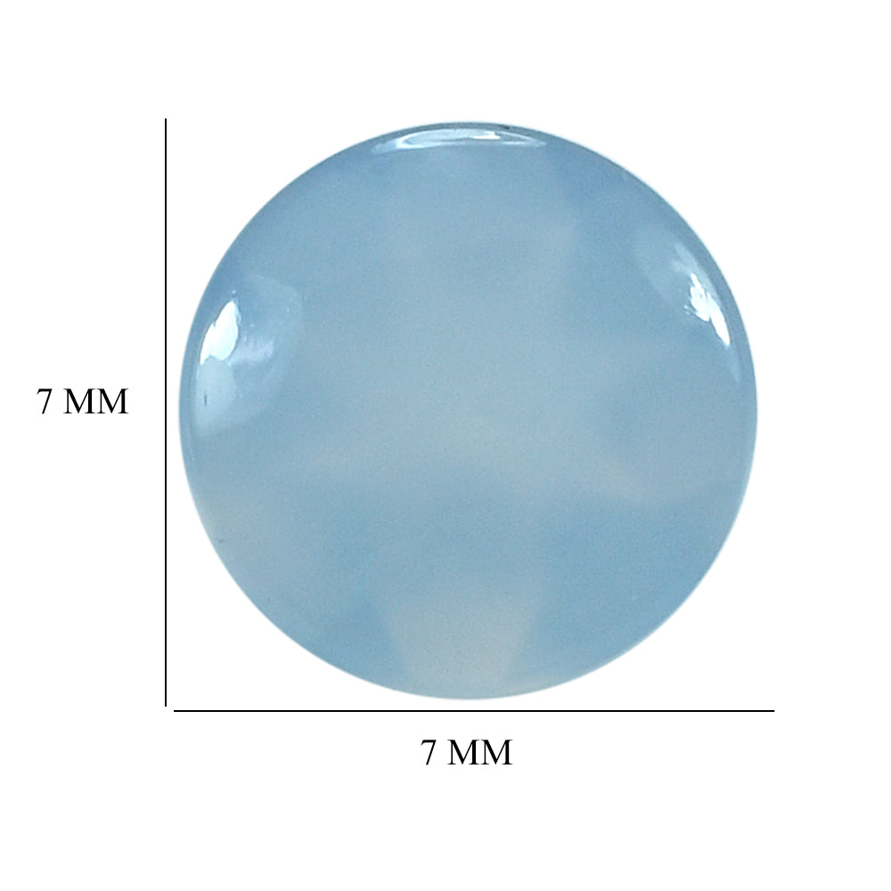 NATURAL CHALCEDONY BUFFTOP ROUND 7 MM 1.05 Cts.