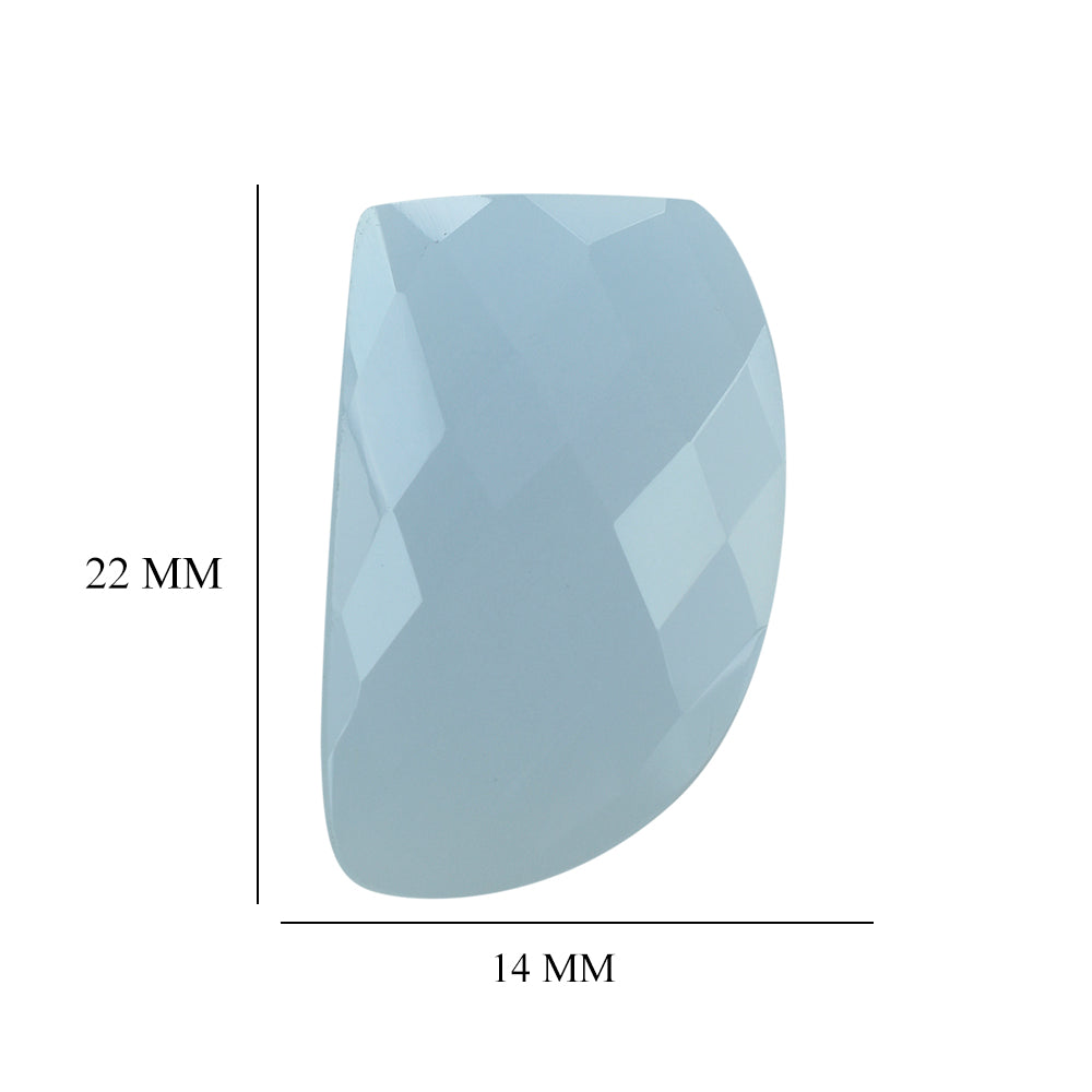 NATURAL CHALCEDONY BRIOLETTE FANCY 22X14MM 10.71 Cts.