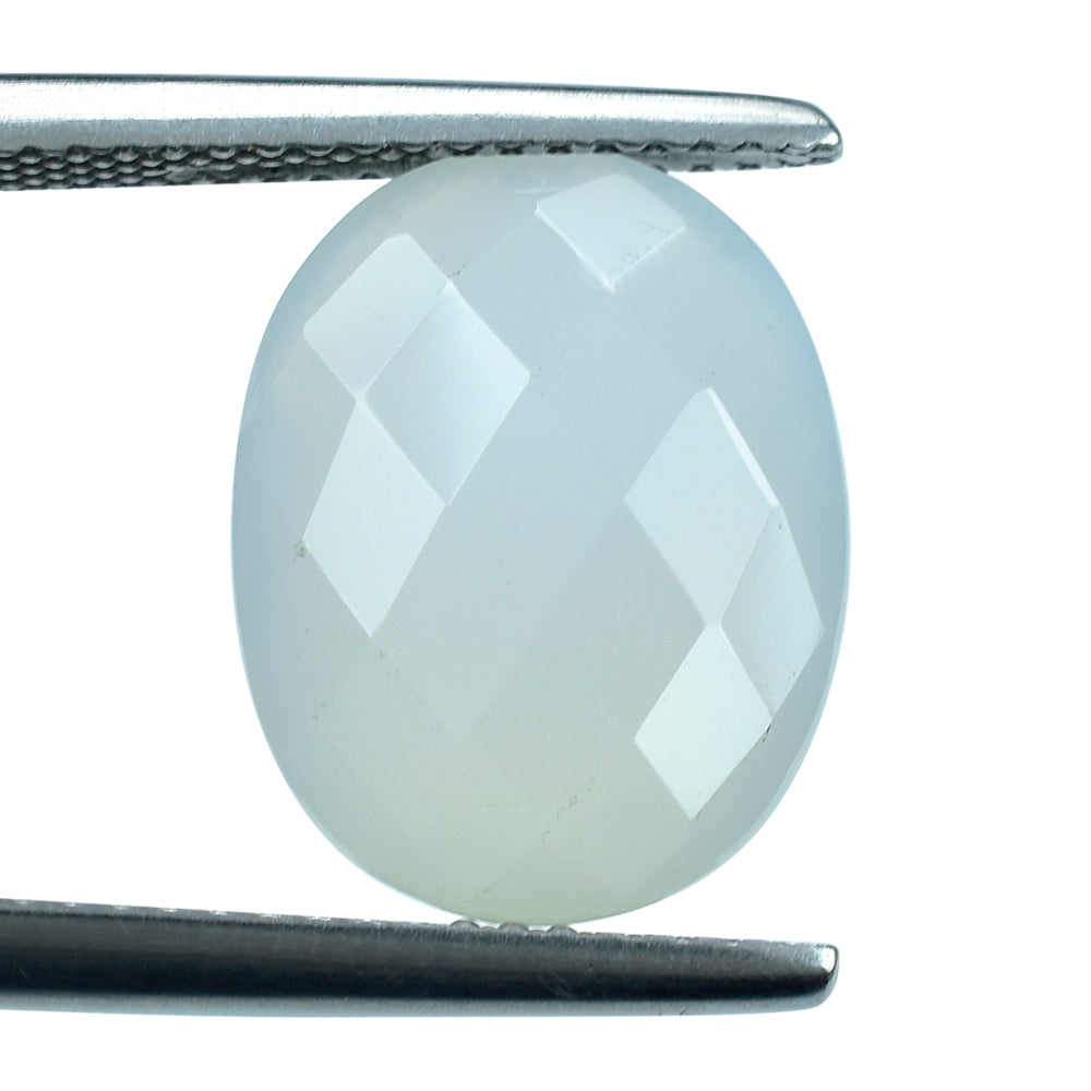NATURAL CHALCEDONY BRIOLETTE OVAL 14X11MM 5.90 Cts.