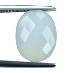 NATURAL CHALCEDONY BRIOLETTE OVAL 14X11MM 5.90 Cts.