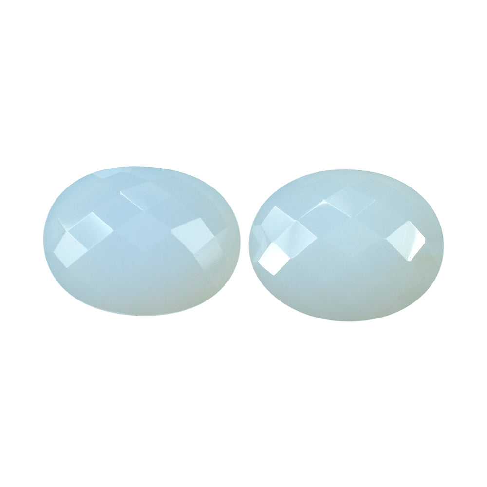 NATURAL CHALCEDONY BRIOLETTE OVAL 14X11MM 5.90 Cts.