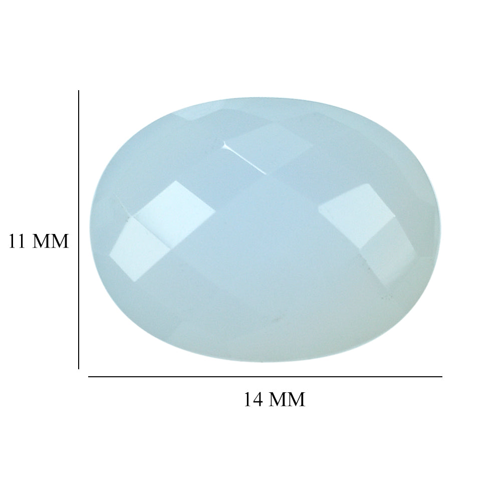 NATURAL CHALCEDONY BRIOLETTE OVAL 14X11MM 5.90 Cts.