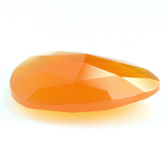 PAPAYA CHALCEDONY ROSE CUT BRIOLETTE PEARISH 18X16MM 7.03 Cts.
