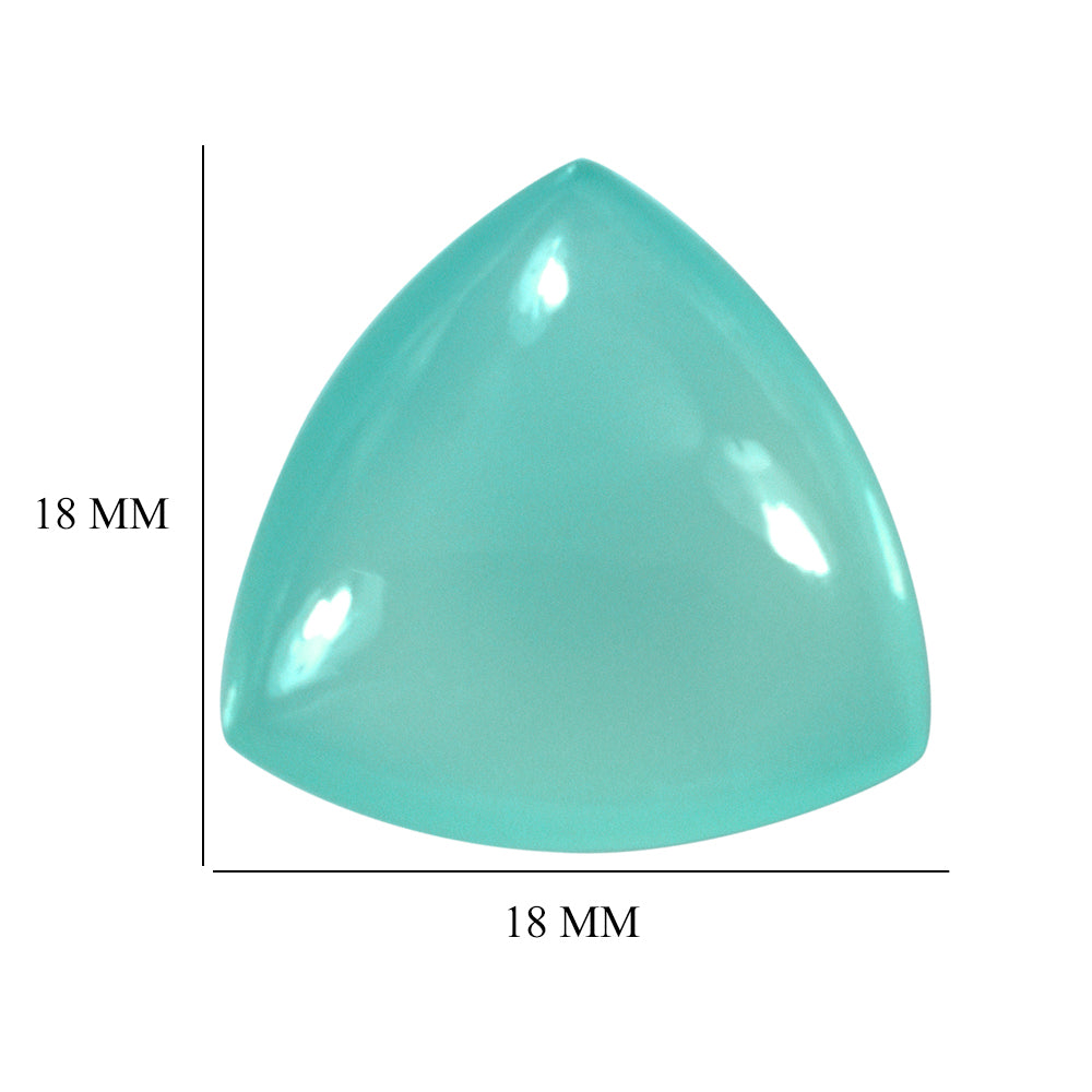 DYED PERU CHALCEDONY LENTIL TRILLION 18MM 16.04 Cts.