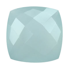 DYED PERU CHALCEDONY BRIOLETTE CUSHION (SHARP CORNERS) 14MM 9.16 Cts.