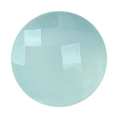 DYED PERU CHALCEDONY BRIOLETTE ROUND 13MM 6.43 Cts.