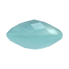 DYED PERU CHALCEDONY BRIOLETTE ROUND 13MM 6.43 Cts.