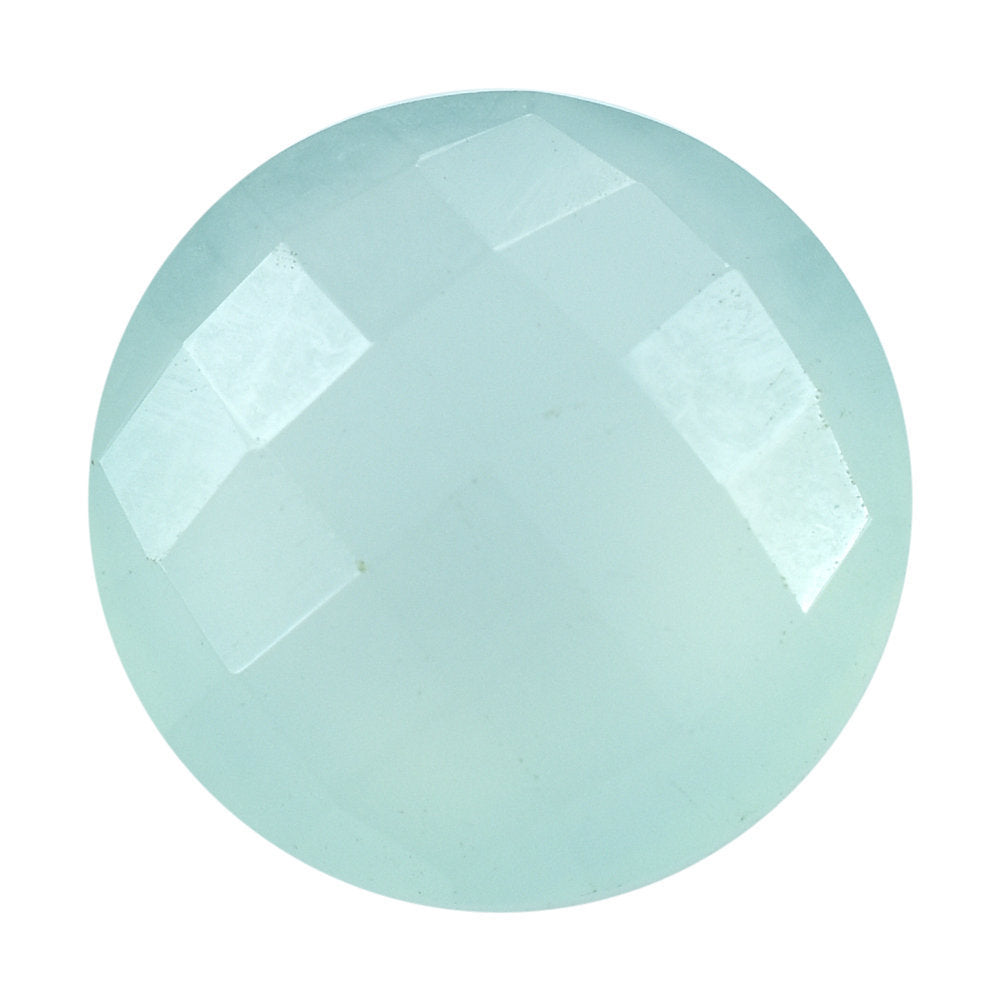 DYED PERU CHALCEDONY BRIOLETTE ROUND 13MM 6.43 Cts.