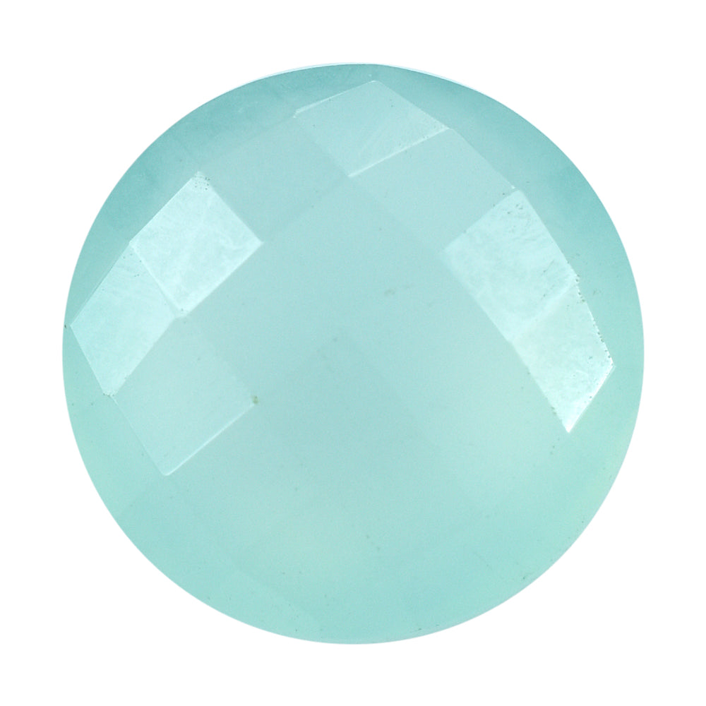 DYED PERU CHALCEDONY BRIOLETTE ROUND 13MM 6.43 Cts.