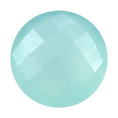 DYED PERU CHALCEDONY BRIOLETTE ROUND 13MM 6.43 Cts.